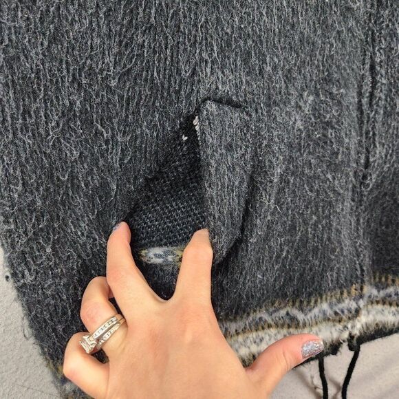 Genuine Artesanias Tuntaquimba Large Wool Aztec Hand Made Hooded Jacket - Picture 6 of 7